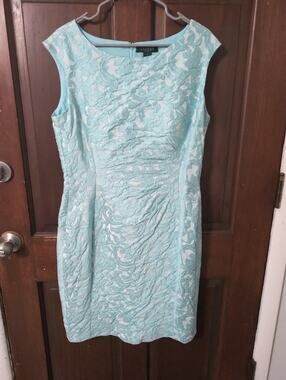Lauren by Ralph Lauren jacquard sleeve less dress size 14